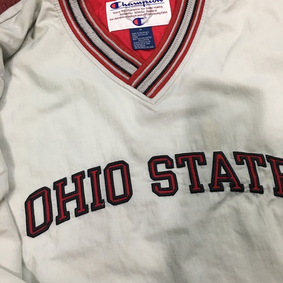 Champion White and Red Ohio State Windbreaker - Picture 3 of 9